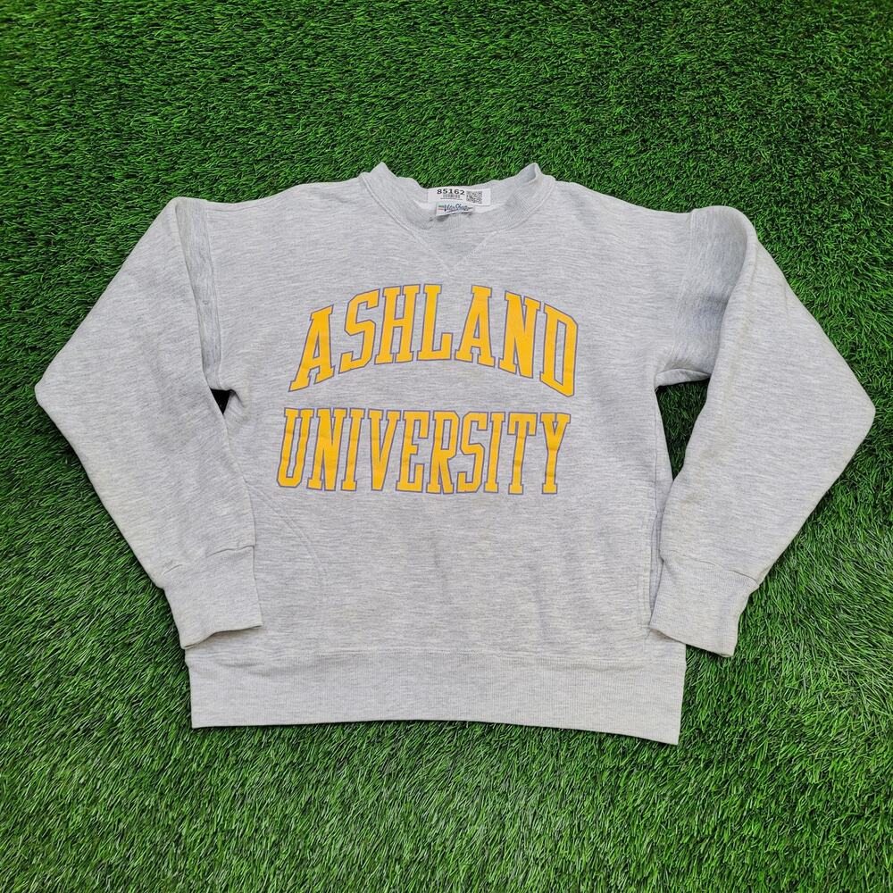 Vintage 90s Ashland University Sweatshirt Women M 20x23 Gray